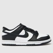 Nike white & black dunk low Youth trainers