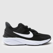 Nike black & white star runner 4 Youth trainers