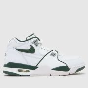 Nike white & green air flight 89 Youth trainers