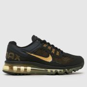 Nike black & gold air max 2013 Youth trainers