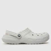 Crocs classic lined clog sandals in light grey