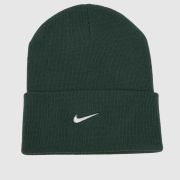 Nike green swoosh peak beanie