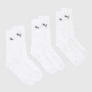 PUMA white & black crew socks 3 pack