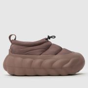 Crocs overpuff shorty sandals in taupe