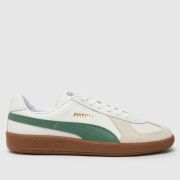 PUMA terrace classic trainers in white & green