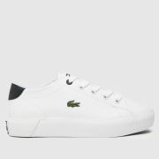 Lacoste white & black gripshot Junior trainers