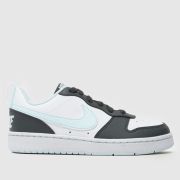 Nike grey multi court borough low Youth trainers