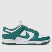 Nike dunk low trainers in white & green