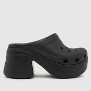 Crocs siren heeled clog sandals in black