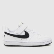 Nike white & black court borough low recraft Junior trainers