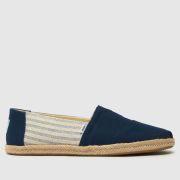 TOMS universtity stripes rope shoes in navy