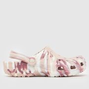 Crocs classic clog sandals in pink multi