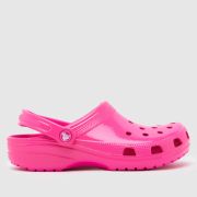 Crocs classic neon highlighter clog sandals in pink