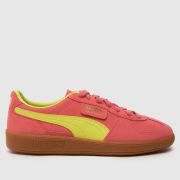 PUMA palermo trainers in orange multi