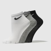 Nike black & white kids quarter socks 6 pack