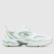 Lacoste storm 96 2k trainers in white & green