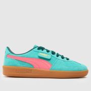 PUMA palermo trainers in turquoise