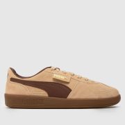 PUMA palermo trainers in beige & brown