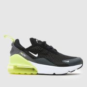 Nike black & green air max 270 Junior trainers