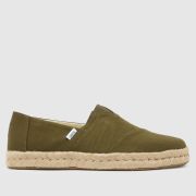 TOMS alpargata rope 2.0 shoes in khaki