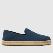 TOMS santiago rope loafer shoes in navy