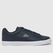 Lacoste lerond plus pro trainers in navy & white