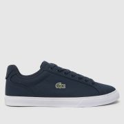 Lacoste lerond bl textile trainers in navy