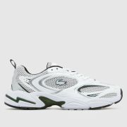 Lacoste storm 96 2k trainers in white & green