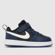 Nike navy & black court borough low 2 Boys Toddler trainers