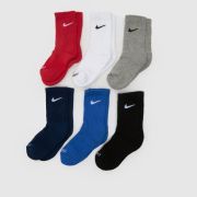 Nike multi kids basic crew socks 6 pack