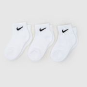 Nike white kids basic ankle socks 3 pack