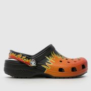 Crocs black multi classic flames clog Boys Junior sandals