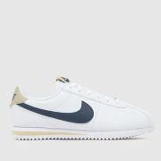 Nike white & navy cortez Boys Youth trainers